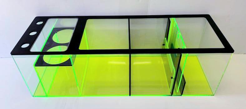 REF#: S128 - Neon Green/Black/Clear Sump – Advanced Acrylics, Inc.