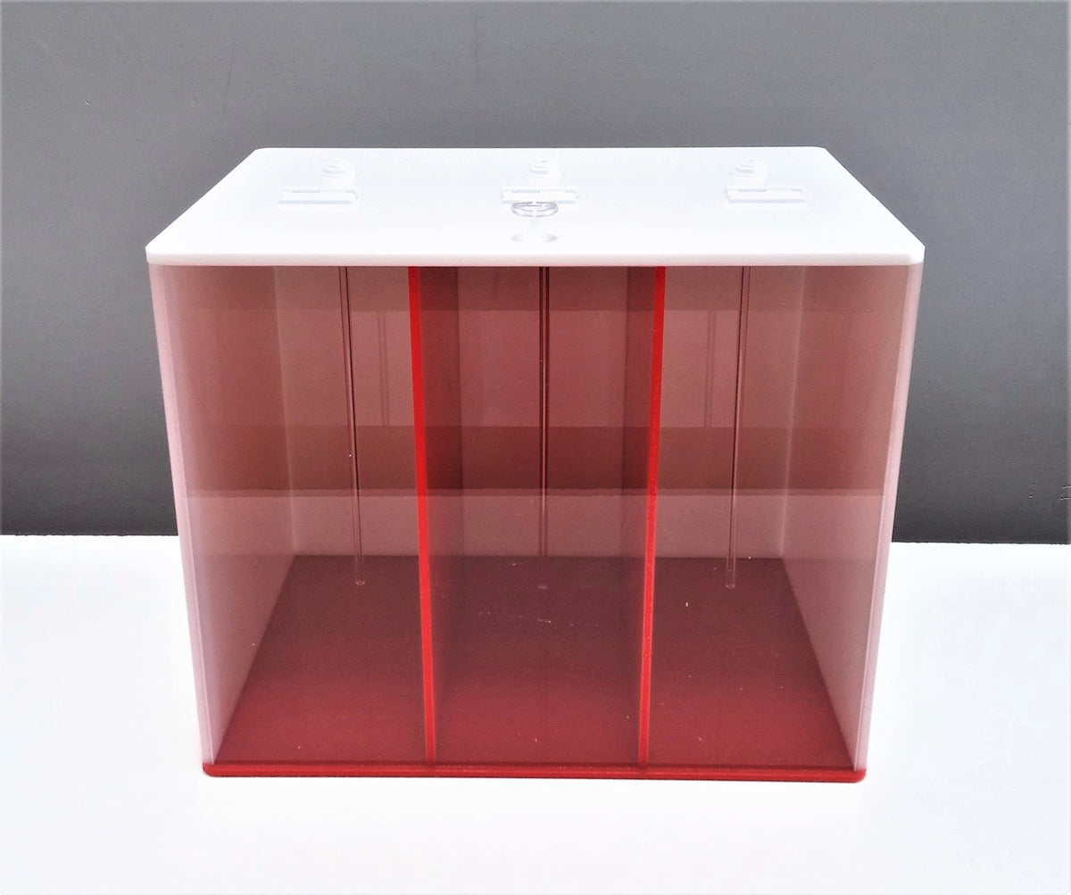 3 Part Dosing Container - Red & White – Advanced Acrylics, Inc.