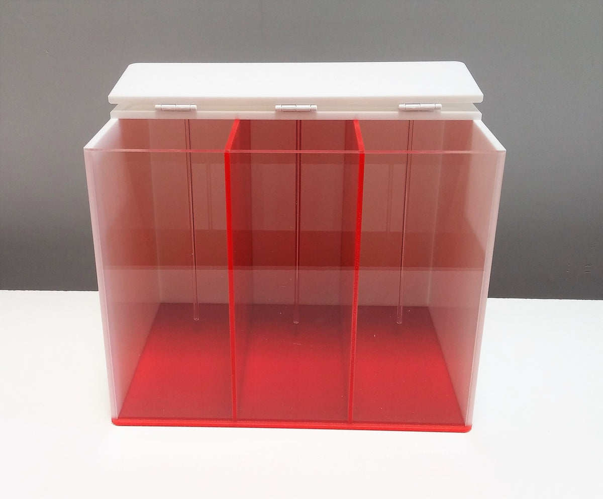 3 Part Dosing Container - Red & White – Advanced Acrylics, Inc.