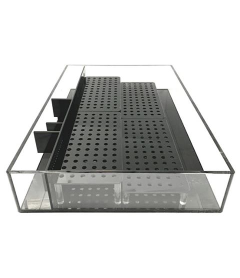 Ref#: FT311 - Rimless AIO Frag Tank w/ 4 Staggered Frag Racks 36