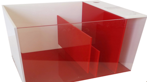 REF#: S120 - Red & White Sump w/Attached ATO (7 sizes)
